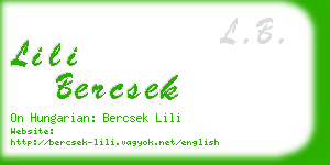 lili bercsek business card